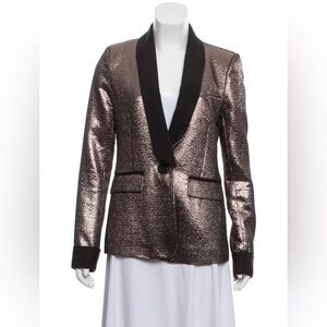 Women's Rachel Zoe Pink Metallic Blazer - Size M